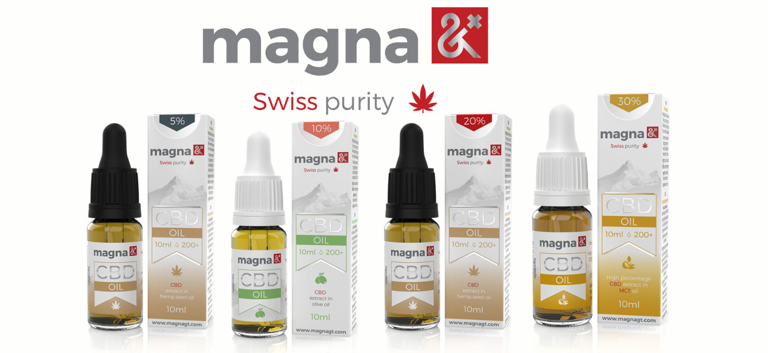 Magna G&T teljes spektrumú CBD olaj üvegcséje