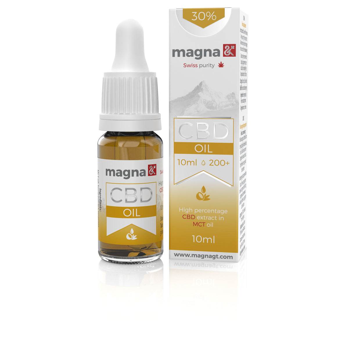 30% CBD olaj 3000mg 10ml teljes spektrum Magna G&T MCT olajban.