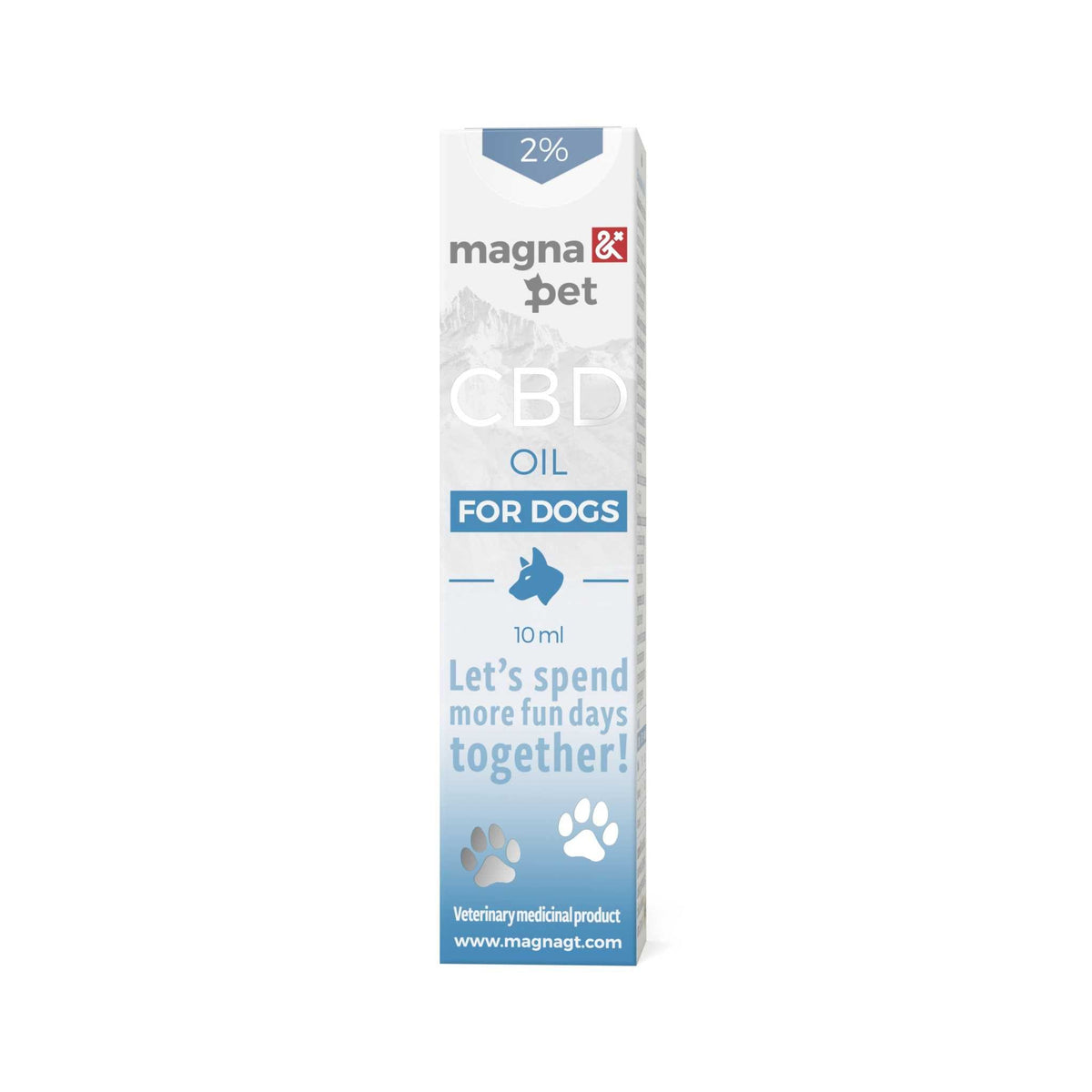 Magnapet 2% CBD oil for dogs packaging.