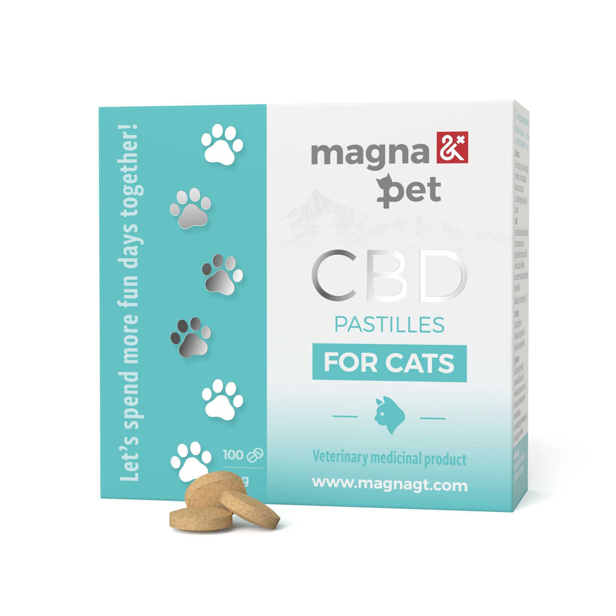 CBD tabletta macskáknak Magnapet dobozban.