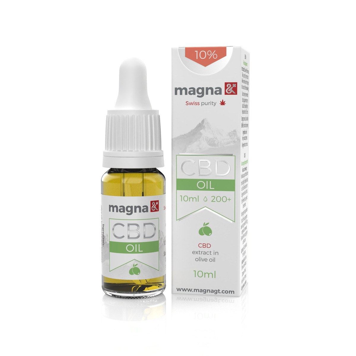 Magna G&T 10% CBD olaj 1000mg, 10ml, full spectrum in olive oil.