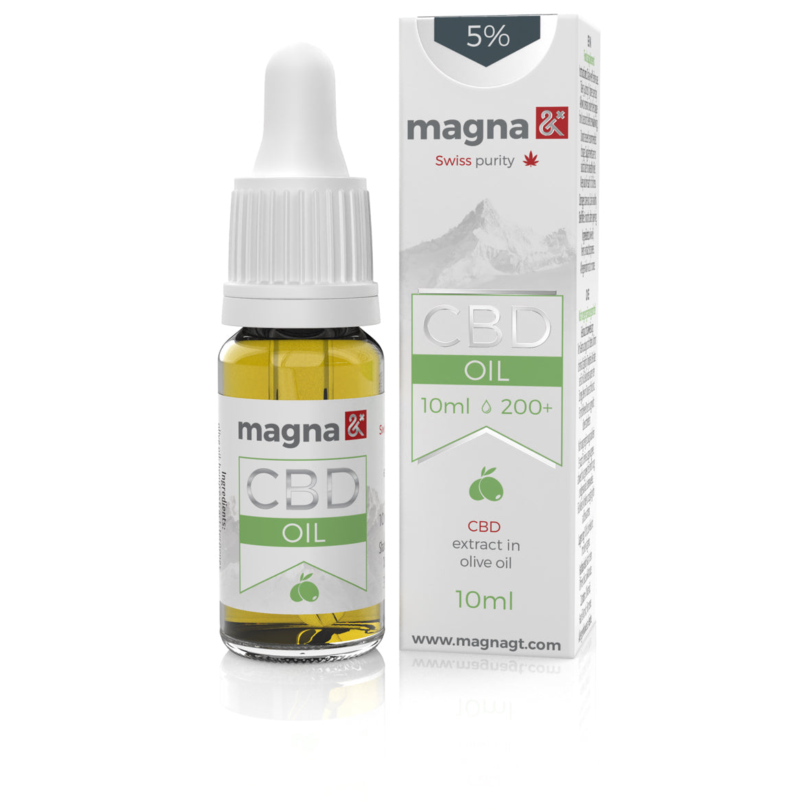 Magna G&T 5% CBD Oil 500mg | 10ml | in olive oil