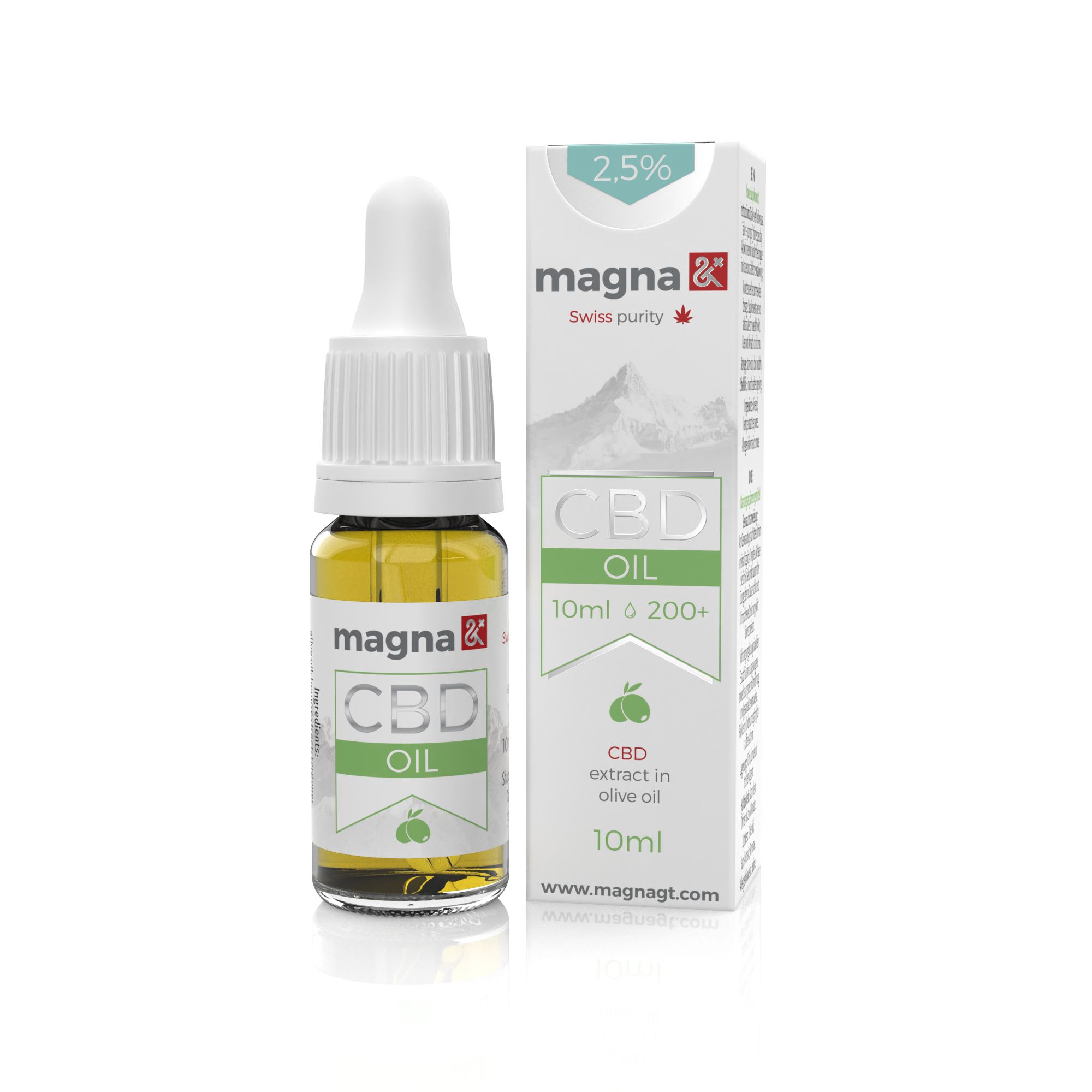 Magna G&T 2.5% CBD Oil 250mg | 10ml | in olive oil